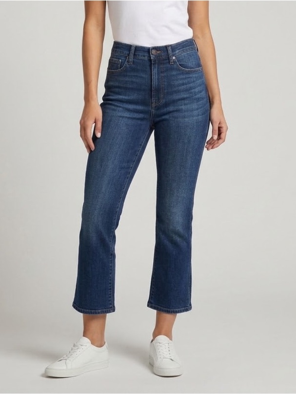 Banana Republic High-Rise Crop Boot Jean Boot Cut Jeans in Blue Waist 29. Long.